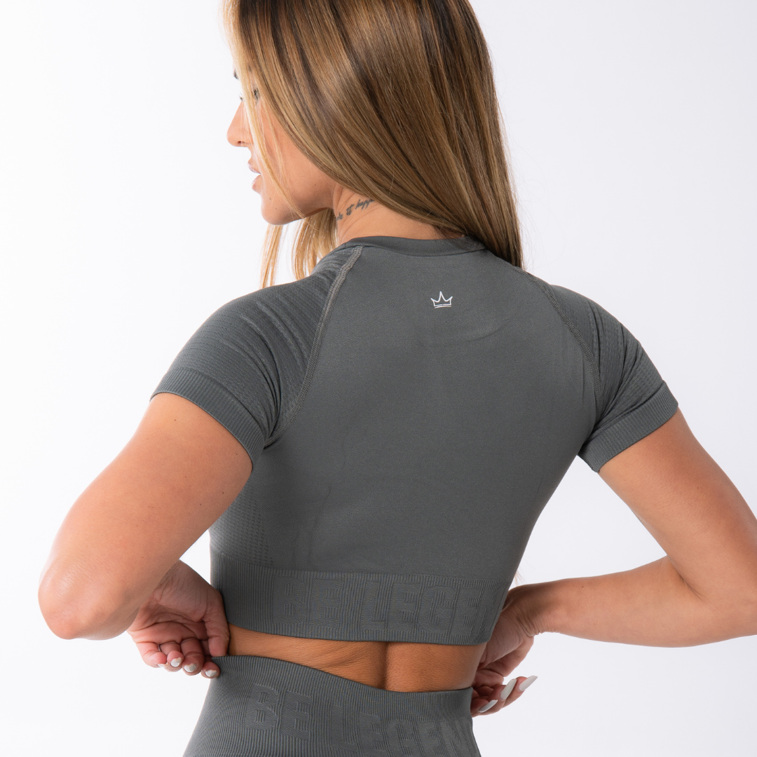 CROPPED TOP - DARK GREY